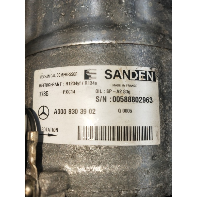 Recambio de compresor aire acondicionado para mercedes clase glc (w253) glc 220 d 4matic referencia OEM IAM A0008303902 00588802
