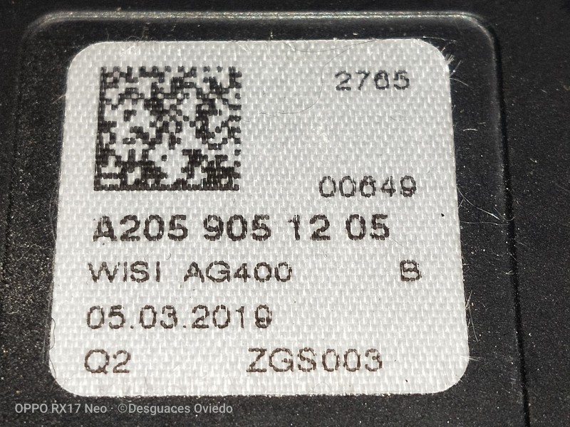 Recambio de modulo electronico para mercedes clase glc (w253) glc 220 d 4matic referencia OEM IAM A2059051205  