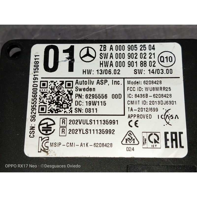 Recambio de modulo electronico para mercedes clase glc (w253) glc 220 d 4matic referencia OEM IAM A0009052504 A0009050221 A00090