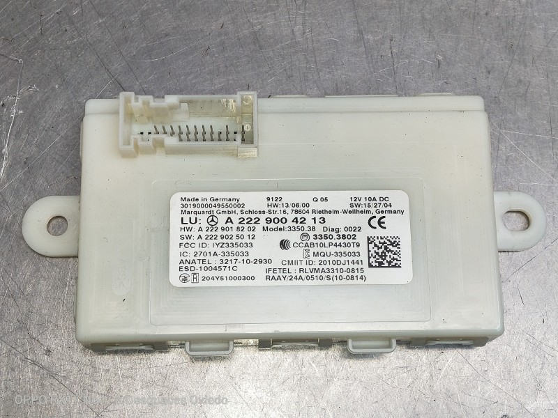 Recambio de modulo electronico para mercedes clase glc (w253) glc 220 d 4matic referencia OEM IAM A2229004213 33503802 321710293