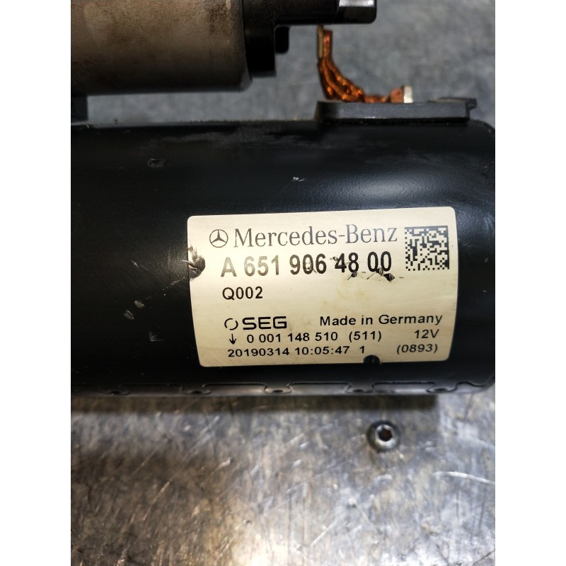 Recambio de motor arranque para mercedes clase glc (w253) glc 220 d 4matic referencia OEM IAM A6519064800 0001148510. 20190314 S