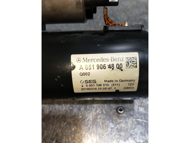 Recambio de motor arranque para mercedes clase glc (w253) glc 220 d 4matic referencia OEM IAM A6519064800 0001148510. 20190314 S