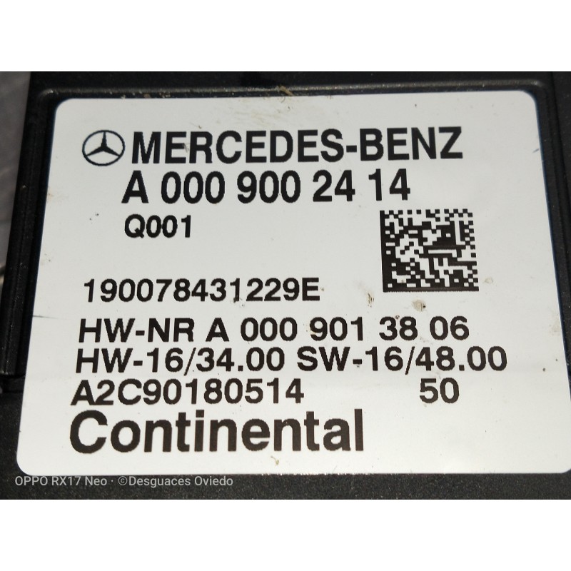 Recambio de modulo electronico para mercedes clase glc (w253) glc 220 d 4matic referencia OEM IAM A0009002414 190078431229E A2C9
