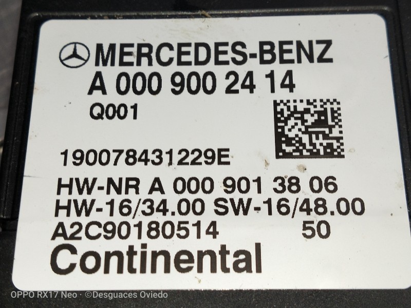 Recambio de modulo electronico para mercedes clase glc (w253) glc 220 d 4matic referencia OEM IAM A0009002414 190078431229E A2C9