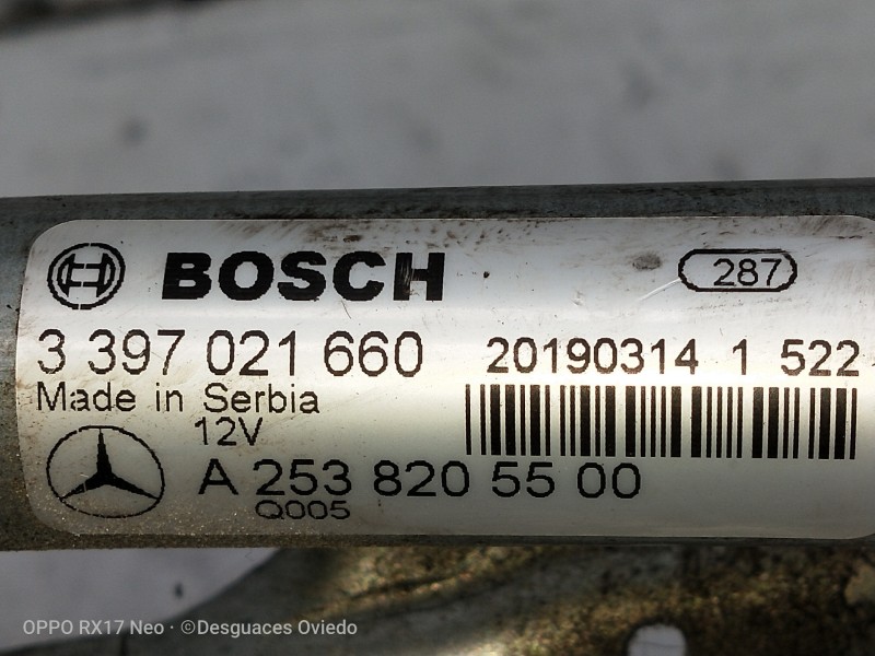 Recambio de motor limpia delantero para mercedes clase glc (w253) glc 220 d 4matic referencia OEM IAM A2538205500 3397021660 201