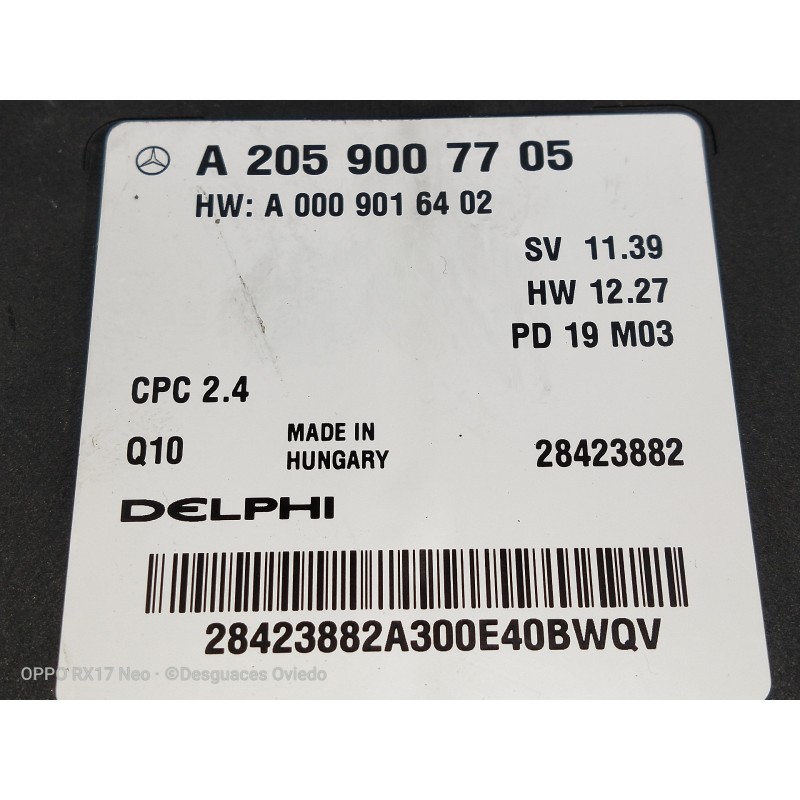 Recambio de modulo electronico para mercedes clase glc (w253) glc 220 d 4matic referencia OEM IAM A2059007705 A0009016402 284238