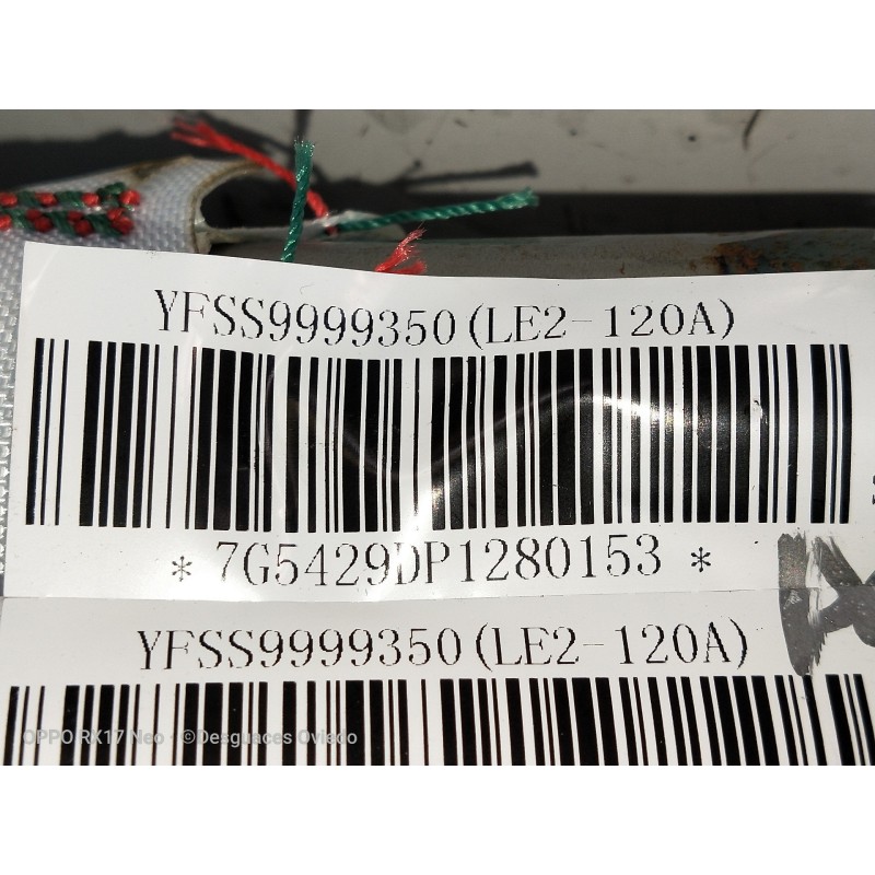 Recambio de airbag cortina delantero derecho para mg rover mg zs 1.5 vti referencia OEM IAM YFSS9999350 7G5429DP1280153 SAIC477C