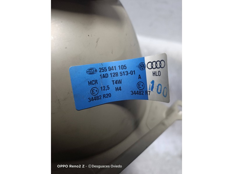 Recambio de faro derecho para volkswagen caravelle g referencia OEM IAM 255941105 1AD12851301 