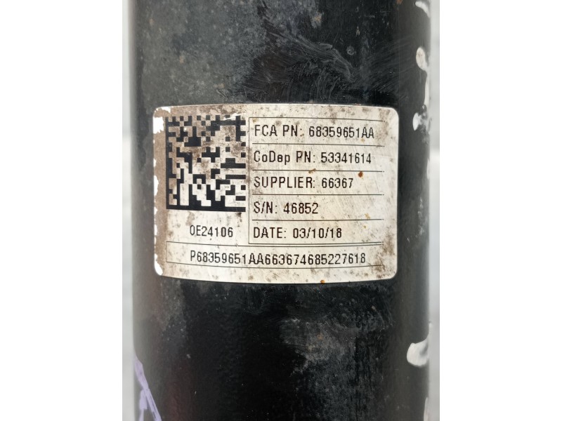 Recambio de amortiguador trasero izquierdo para jeep compass ii 1.4 m-air cat referencia OEM IAM 68359651AA  