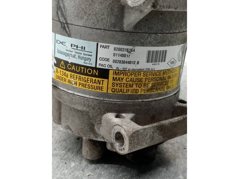 Recambio de compresor aire acondicionado para renault scenic ii confort dynamique referencia OEM IAM 8200316164 01140017 
