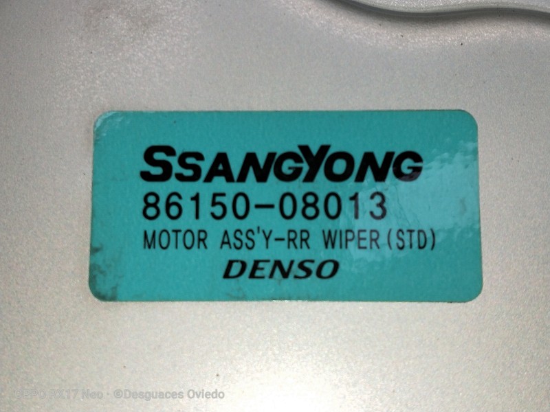 Recambio de motor limpia trasero para ssangyong rexton w limited 4wd referencia OEM IAM 8615008013  