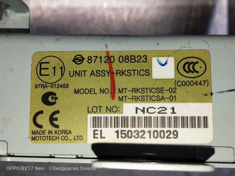 Recambio de modulo electronico para ssangyong rexton w limited 4wd referencia OEM IAM 8712008B23 1503210029 
