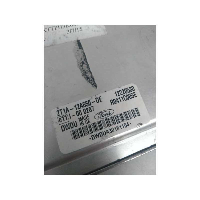 Recambio de centralita motor uce para ford transit connect (tc7) 1.8 tddi turbodiesel cat referencia OEM IAM R0411C005E 2T1A12A6 Recambio de centralita motor uce para ford transit connect (tc7) 1.8 tddi turbodiesel cat referencia OEM IAM R0411C005E 2T1A12A6