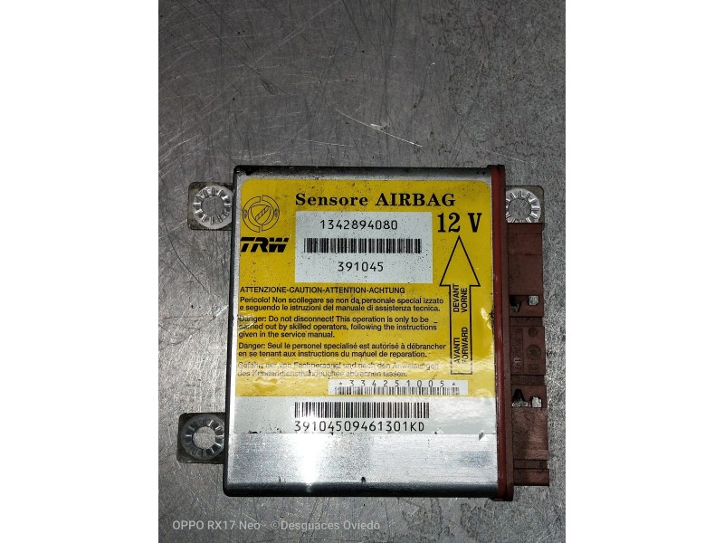 Recambio de centralita airbag para citroen jumper caja cerrada (06.2006 =>) 30 l1h1 hdi 100 referencia OEM IAM 1342894080 391045
