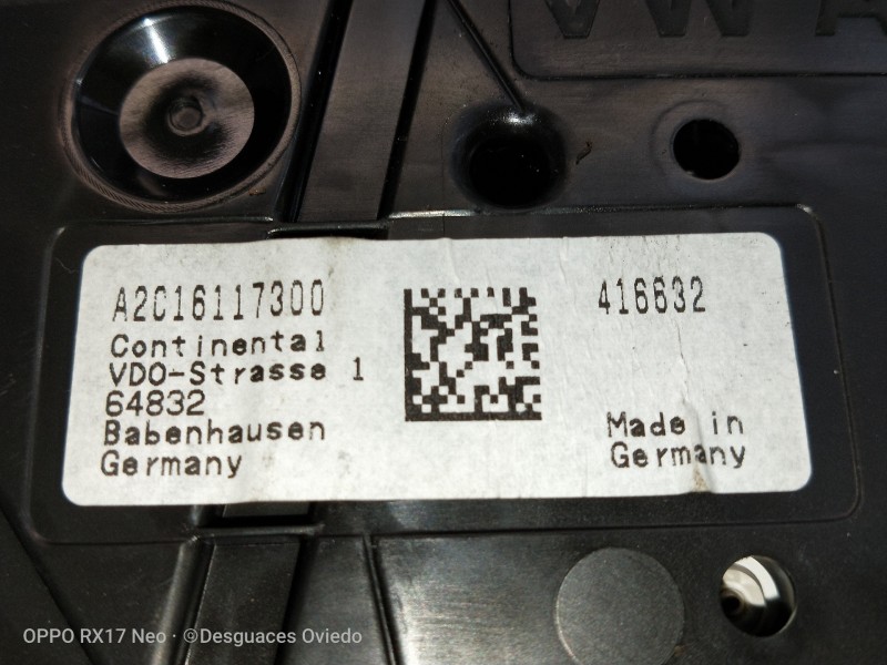 Recambio de cuadro instrumentos para volkswagen golf vii lim. bluemotion referencia OEM IAM 5G1920740D A2C16117300 