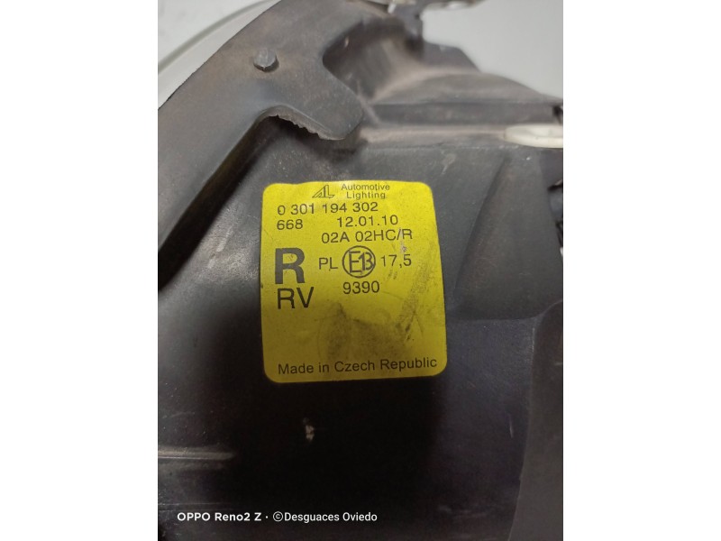 Recambio de faro derecho para volkswagen lupo (6x1/6e1) 1.0 referencia OEM IAM 0301194302  