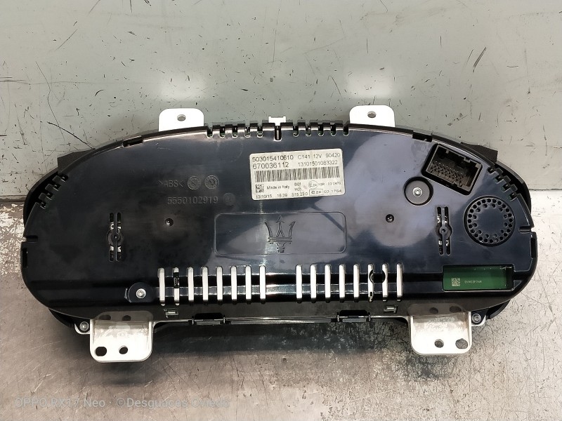 Recambio de cuadro instrumentos para maserati ghibli diesel referencia OEM IAM 503015410610 670036112 13101501083322