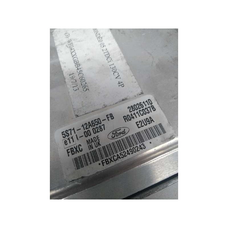 Recambio de centralita motor uce para ford mondeo berlina (ge) 2.0 tdci cat referencia OEM IAM R0411C037B 5S7112A650FB 28026110 