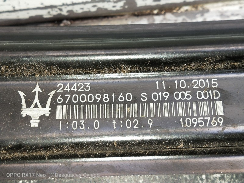 Recambio de elevalunas delantero izquierdo para maserati ghibli diesel referencia OEM IAM 6700098160 S019005001D 5P