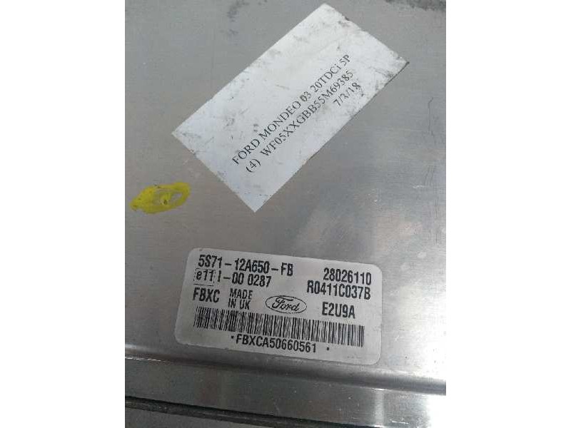 Recambio de centralita motor uce para ford mondeo berlina (ge) 2.0 tdci cat referencia OEM IAM R0411C037B 5S7112A650FB 28026110 