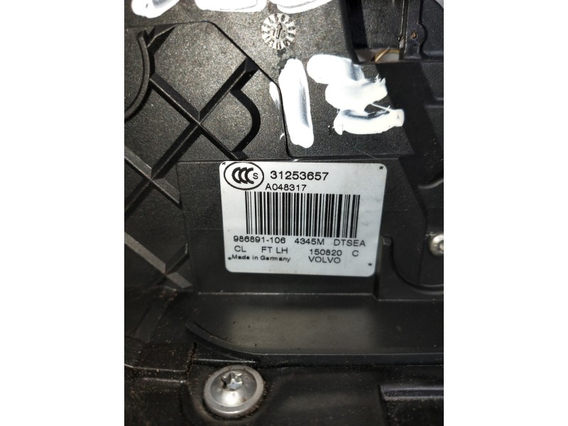 Recambio de motor cierre centralizado delantero izquierdo para volvo xc60 kinetic 2wd referencia OEM IAM 31253657  