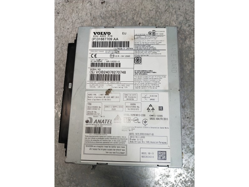 Recambio de sistema navegacion gps para volvo xc60 kinetic 2wd referencia OEM IAM 31667709AA  