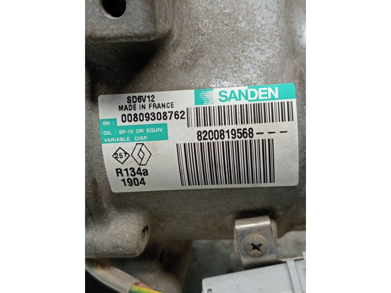 Recambio de compresor aire acondicionado para renault clio iii 1.2 16v referencia OEM IAM SD6V121904 8200819568 