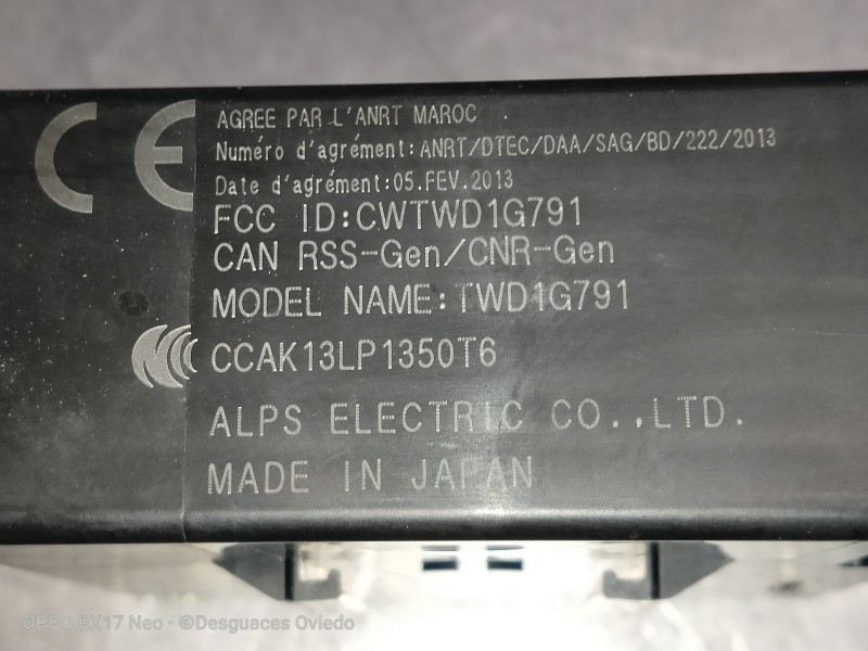 Recambio de modulo electronico para nissan leaf 2 zero edition referencia OEM IAM TWD1G791 CCAK13LP1350T6 