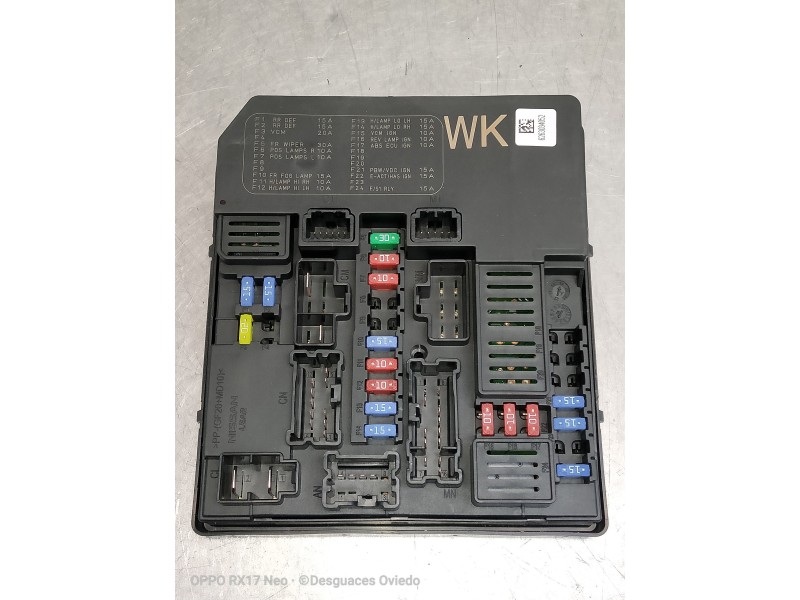 Recambio de caja reles / fusibles para nissan leaf 2 zero edition referencia OEM IAM 284B75SA3B D807SA3B 6263034052