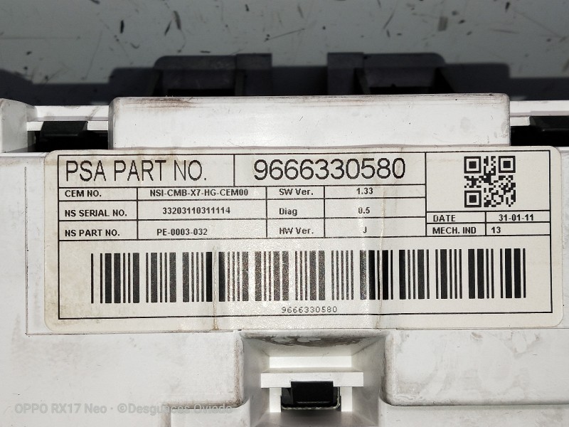 Recambio de cuadro instrumentos para citroen c5 berlina sport referencia OEM IAM 9666330580 33203110311114 