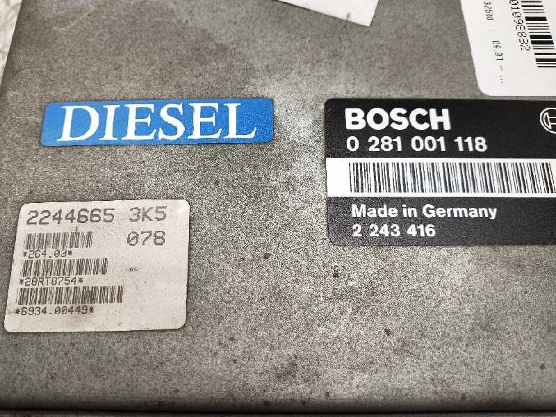 Recambio de centralita motor uce para bmw serie 3 berlina (e36) 325td referencia OEM IAM 0281001118 22243416 2244665 61358387528