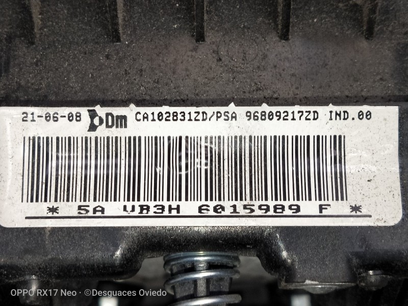 Recambio de airbag delantero izquierdo para peugeot expert kasten furg. referencia OEM IAM CA102831ZD 96809217ZD 6015989F