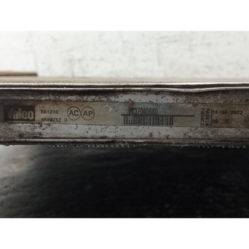 Recambio de radiador agua para citroen xsara berlina 1.9 d sx referencia OEM IAM 9637040680  