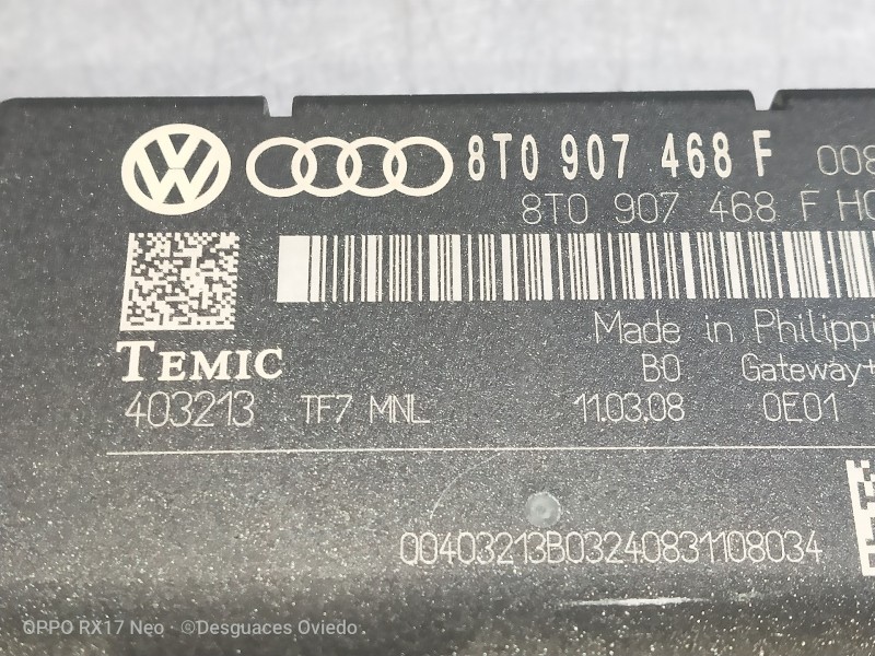 Recambio de modulo electronico para audi a5 coupe (8t) 2.7 tdi referencia OEM IAM 8T0907468F 403213 