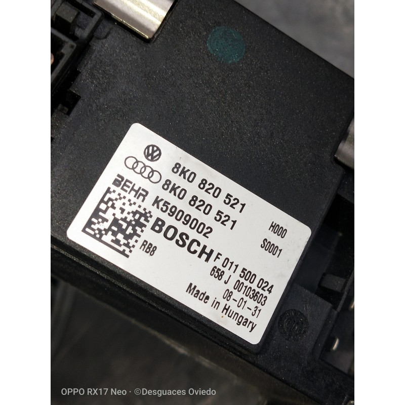 Recambio de motor calefaccion para audi a5 coupe (8t) 2.7 tdi referencia OEM IAM 8K1820021 8K0820521 K5909002