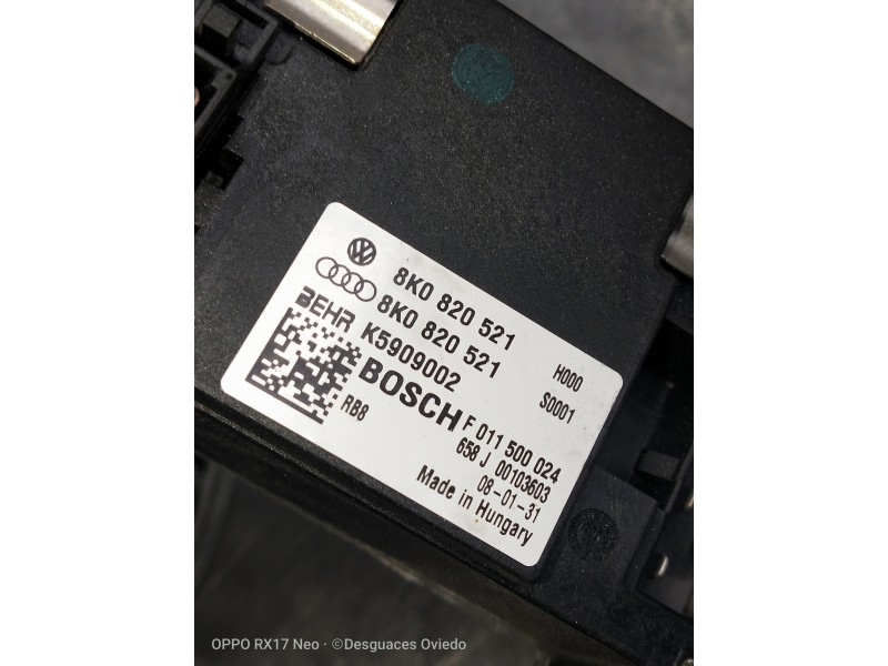 Recambio de motor calefaccion para audi a5 coupe (8t) 2.7 tdi referencia OEM IAM 8K1820021 8K0820521 K5909002