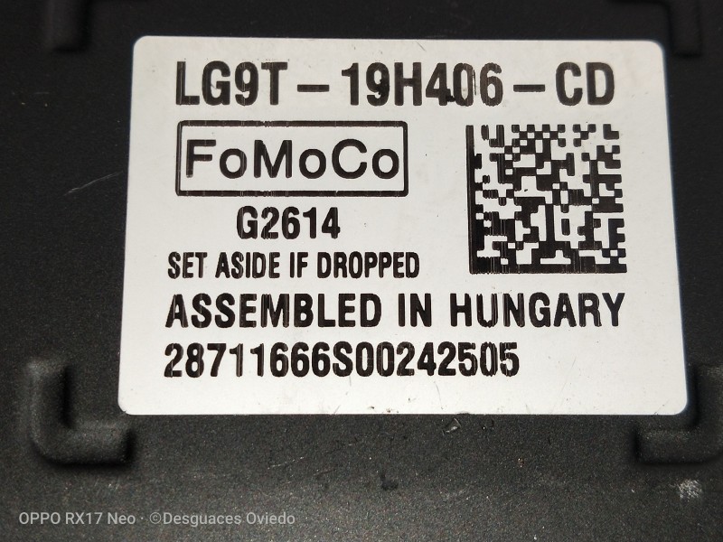 Recambio de modulo electronico para ford mondeo turn. hybrid trend referencia OEM IAM LG9T19H406CD  