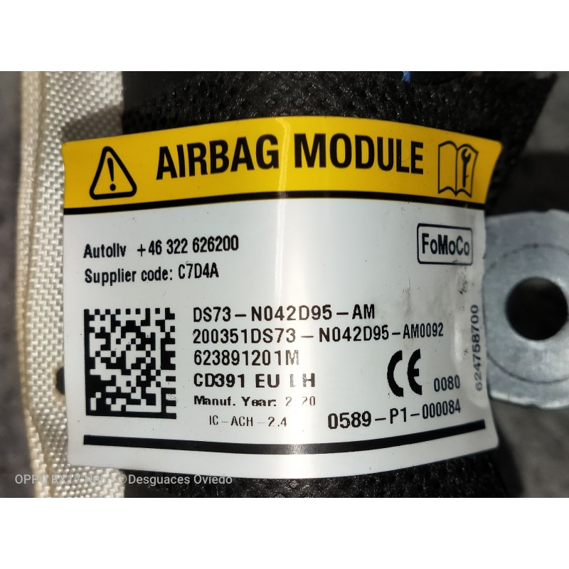 Recambio de airbag cortina delantero izquierdo para ford mondeo turn. hybrid trend referencia OEM IAM DS73N042D95AM 200351DS73 6