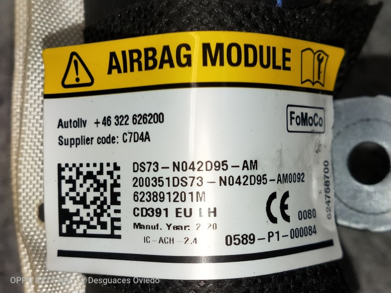 Recambio de airbag cortina delantero izquierdo para ford mondeo turn. hybrid trend referencia OEM IAM DS73N042D95AM 200351DS73 6
