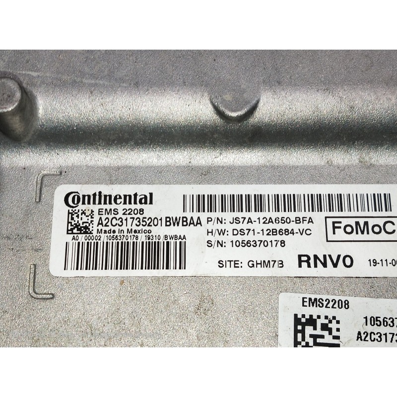 Recambio de centralita motor uce para ford mondeo turn. hybrid trend referencia OEM IAM JS7A12A650BFA DS7112B684VC A2C31735201BW
