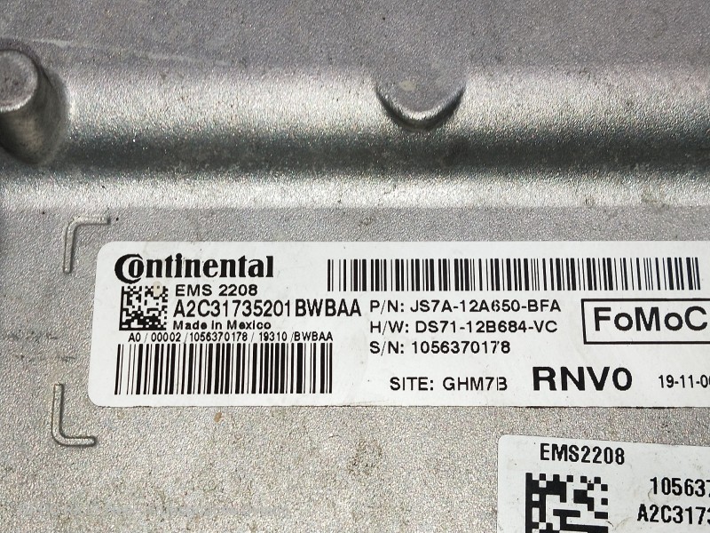 Recambio de centralita motor uce para ford mondeo turn. hybrid trend referencia OEM IAM JS7A12A650BFA DS7112B684VC A2C31735201BW