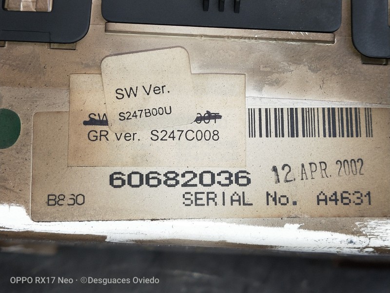 Recambio de cuadro instrumentos para lancia thesis (115) 3.0 v6 24v cat referencia OEM IAM 60682036 A4631 