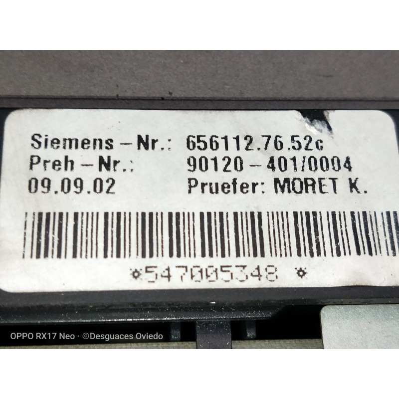 Recambio de mando calefaccion / aire acondicionado para lancia thesis (115) 3.0 v6 24v cat referencia OEM IAM 6561127652C 547005