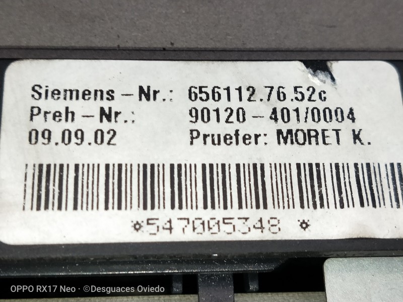 Recambio de mando calefaccion / aire acondicionado para lancia thesis (115) 3.0 v6 24v cat referencia OEM IAM 6561127652C 547005
