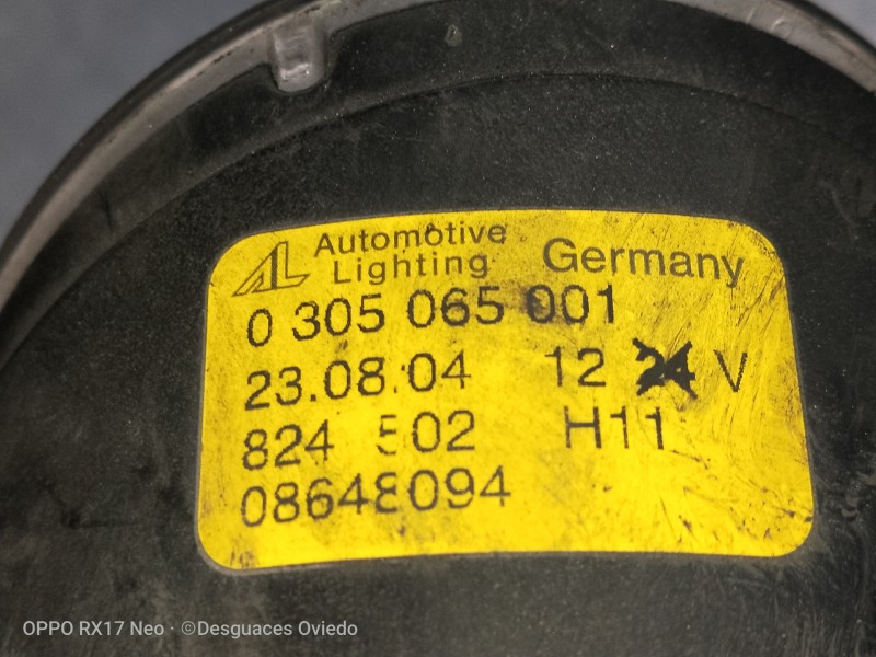 Recambio de faro antiniebla izquierdo para volvo s40 berlina 1.8 kinetic referencia OEM IAM 0305065001 824502 08648094