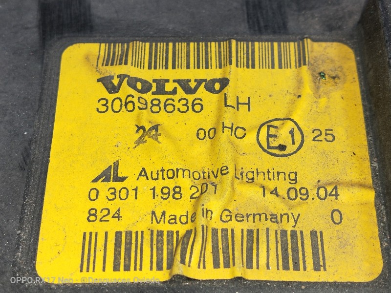 Recambio de faro izquierdo para volvo s40 berlina 1.8 kinetic referencia OEM IAM 30698636 0301198201 