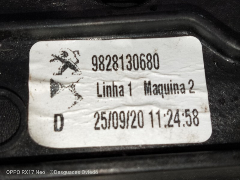 Recambio de elevalunas delantero derecho para opel mokka x referencia OEM IAM 9828130680  5P