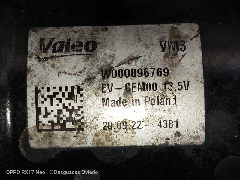 Recambio de motor limpia delantero para opel mokka x referencia OEM IAM W000096769 VALEO 