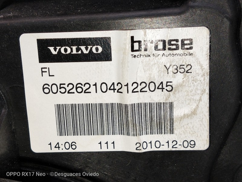 Recambio de elevalunas delantero izquierdo para volvo v60 kombi momentum referencia OEM IAM 6052621042122045  5P