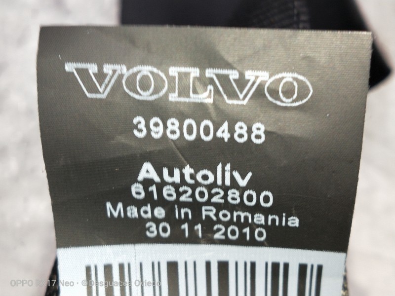 Recambio de juego cinturones delantero para volvo v60 kombi momentum referencia OEM IAM 39800489 616202800 616202400